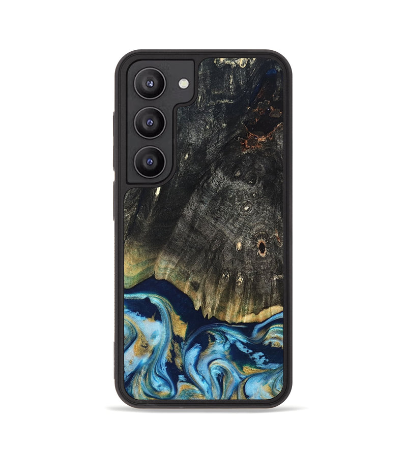 Galaxy S23 Wood Phone Case - Devonta (Teal & Gold, 822153)