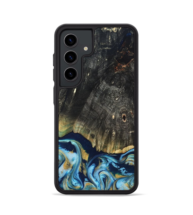 Galaxy S24 Wood Phone Case - Devonta (Teal & Gold, 822153)