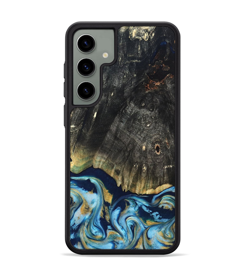 Galaxy S24 Plus Wood Phone Case - Devonta (Teal & Gold, 822153)