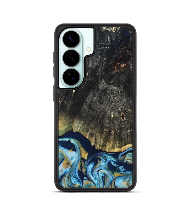 Galaxy S26 Wood Phone Case - Devonta (Teal & Gold, 822153)