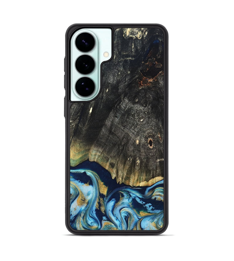 Galaxy S26 Plus Wood Phone Case - Devonta (Teal & Gold, 822153)