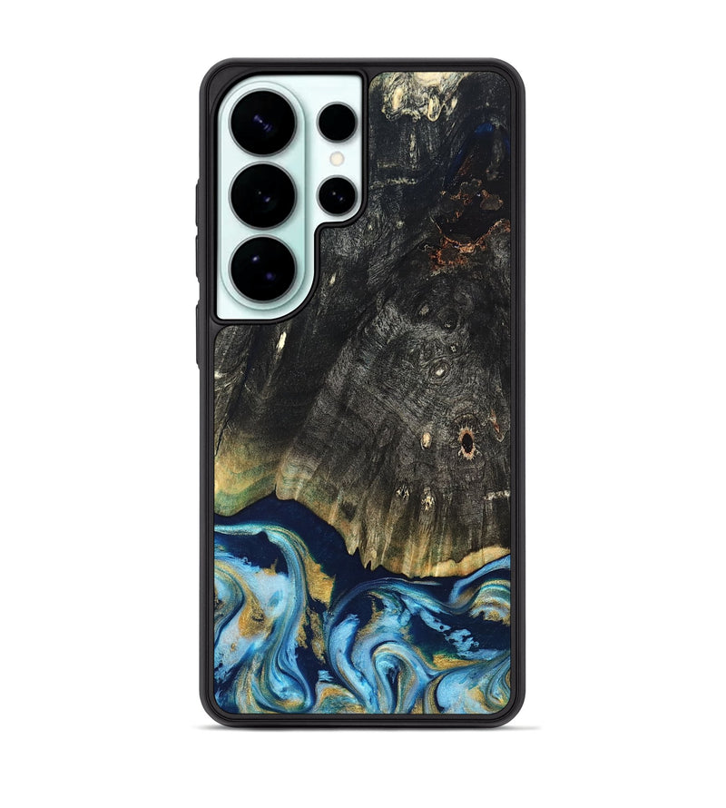 Galaxy S26 Ultra Wood Phone Case - Devonta (Teal & Gold, 822153)