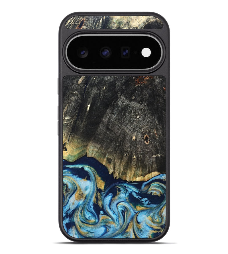 Pixel 11 Pro XL Wood Phone Case - Devonta (Teal & Gold, 822153)