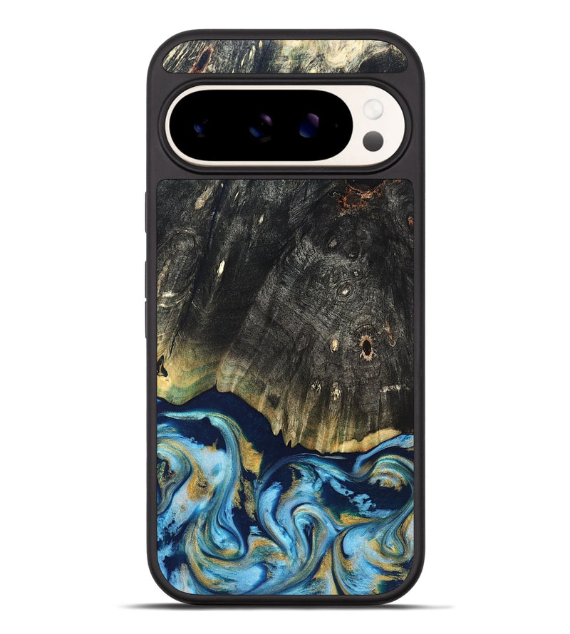 Pixel 9 Pro XL Wood Phone Case - Devonta (Teal & Gold, 822153)