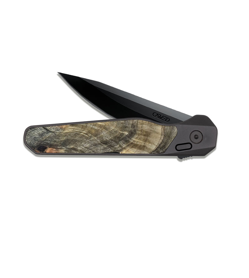 EDC Dark Slate Wood Pocket Knife - Selah (Wood Burl, 822155)
