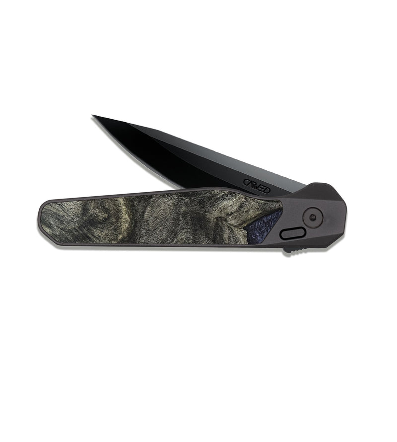 EDC Dark Slate Wood Pocket Knife - Seymour (Wood Burl, 822160)