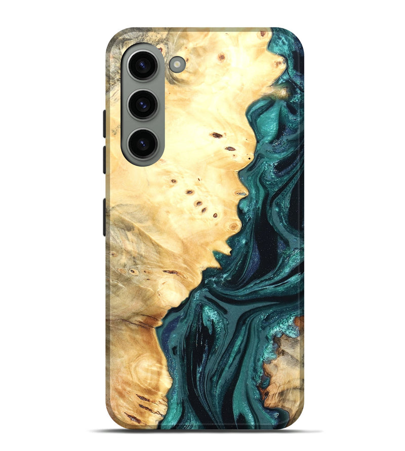 Galaxy S23 Plus Wood Live Edge Phone Case - Yuliana (Green, 822161)