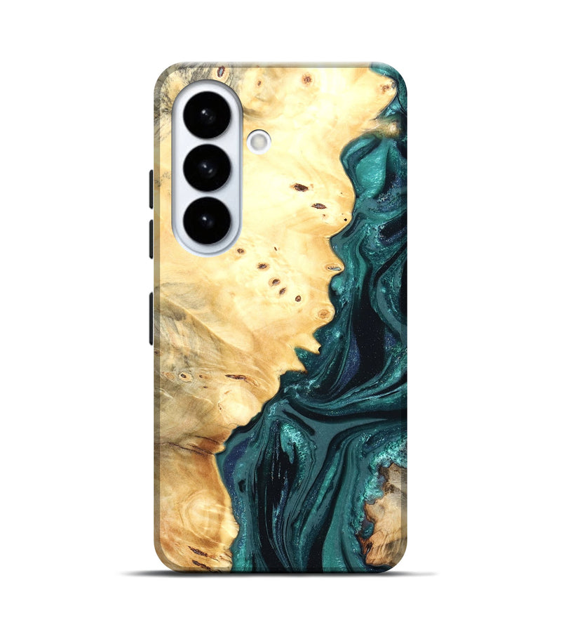 Galaxy S26 Wood Live Edge Phone Case - Yuliana (Green, 822161)