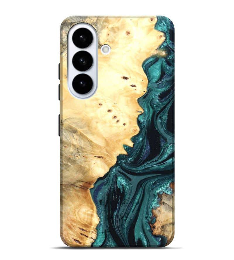 Galaxy S26 Plus Wood Live Edge Phone Case - Yuliana (Green, 822161)