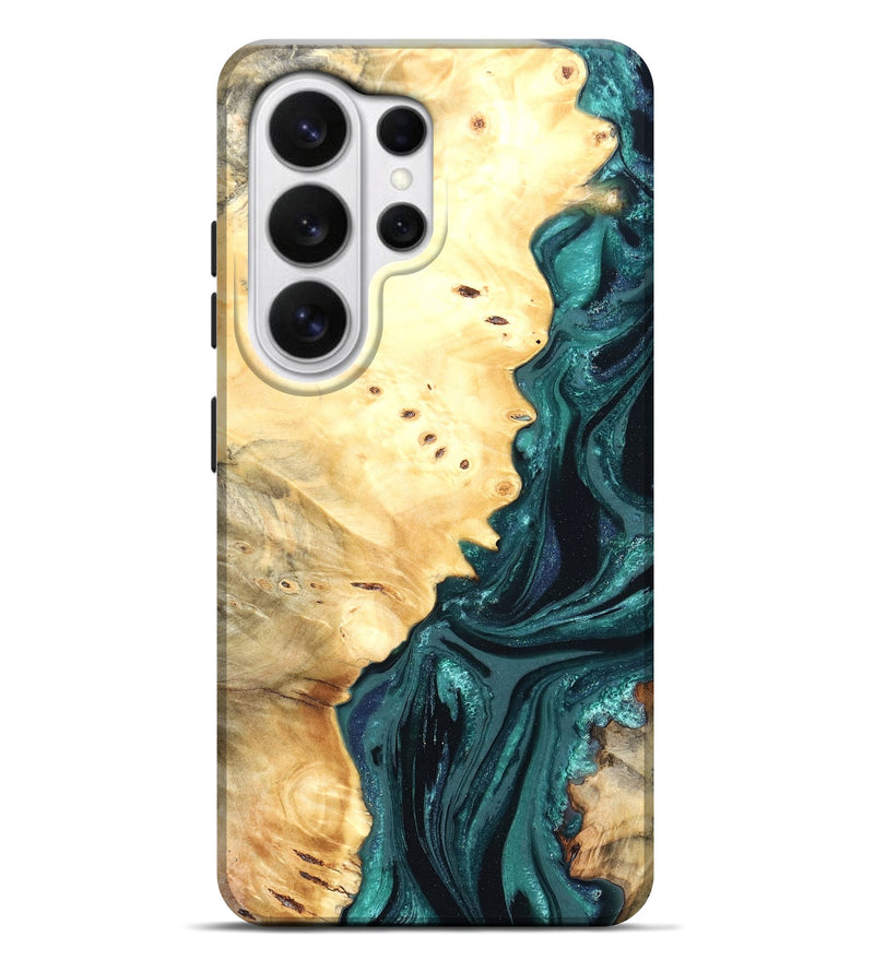 Galaxy S26 Ultra Wood Live Edge Phone Case - Yuliana (Green, 822161)