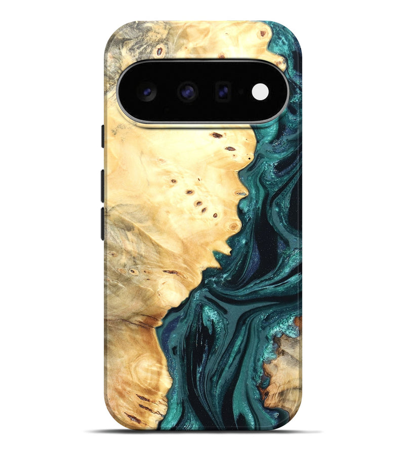 Pixel 11 Pro XL Wood Live Edge Phone Case - Yuliana (Green, 822161)