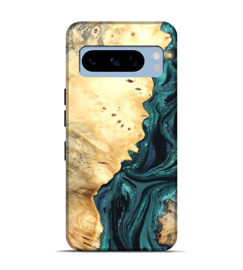 Pixel 8 Pro Wood Live Edge Phone Case - Yuliana (Green, 822161)