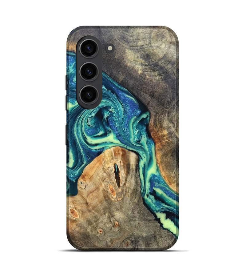 Galaxy S23 Wood Live Edge Phone Case - Quinton (Blue, 822162)