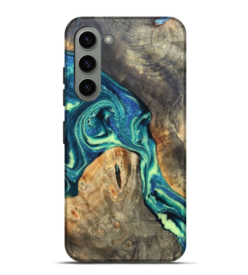 Galaxy S23 Plus Wood Live Edge Phone Case - Quinton (Blue, 822162)
