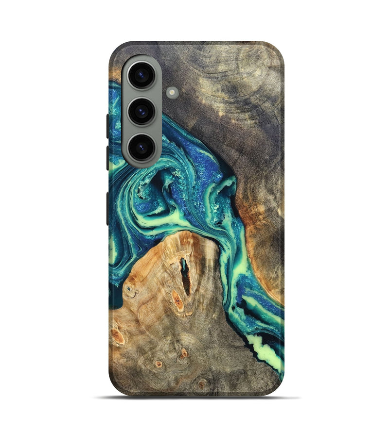 Galaxy S24 Wood Live Edge Phone Case - Quinton (Blue, 822162)