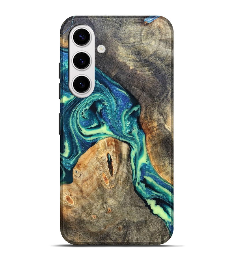 Galaxy S25 Plus Wood Live Edge Phone Case - Quinton (Blue, 822162)