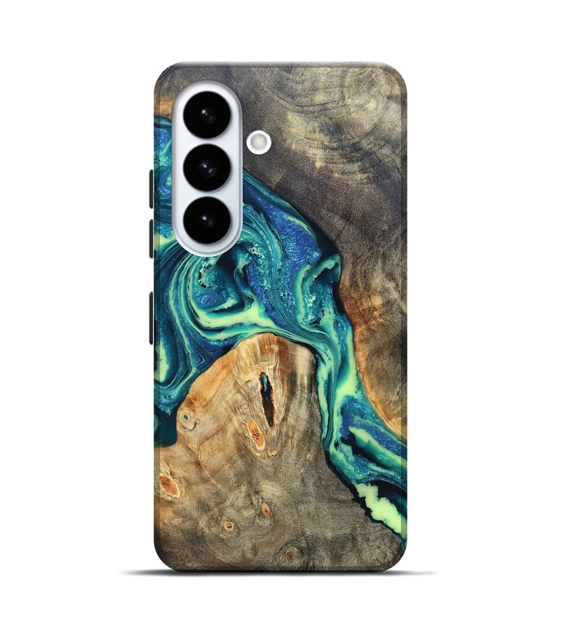 Galaxy S26 Wood Live Edge Phone Case - Quinton (Blue, 822162)