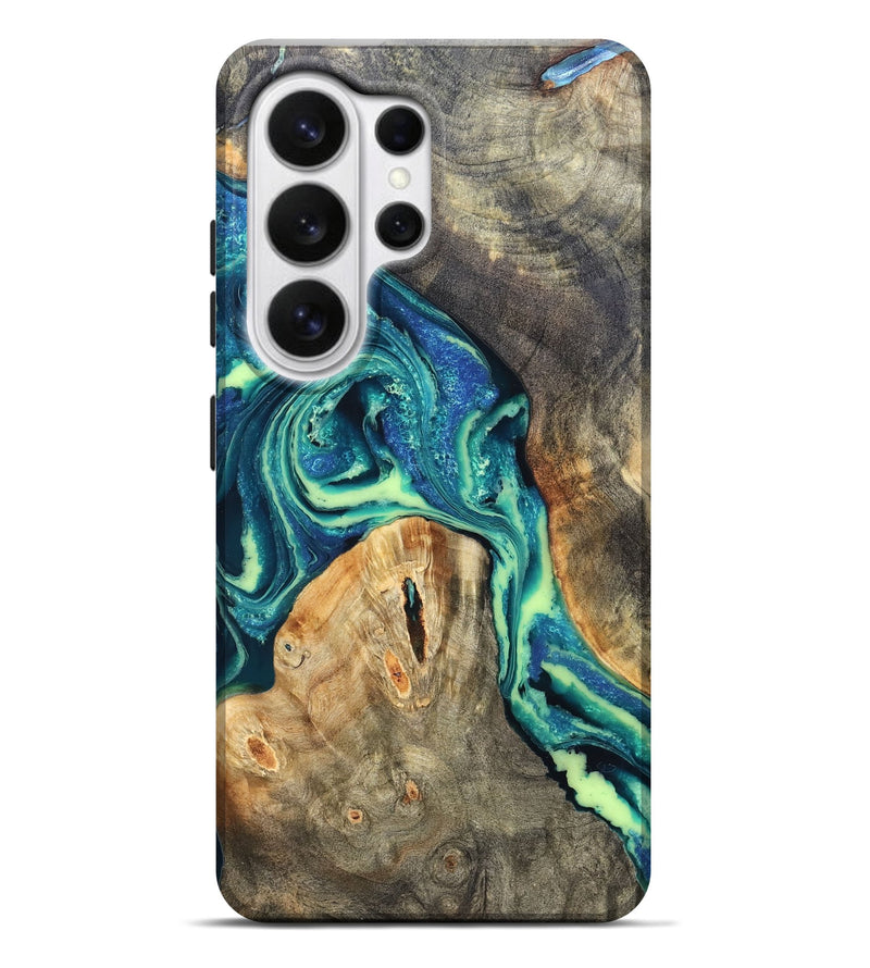 Galaxy S26 Ultra Wood Live Edge Phone Case - Quinton (Blue, 822162)