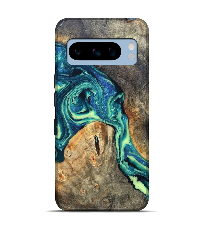 Pixel 8 Pro Wood Live Edge Phone Case - Quinton (Blue, 822162)