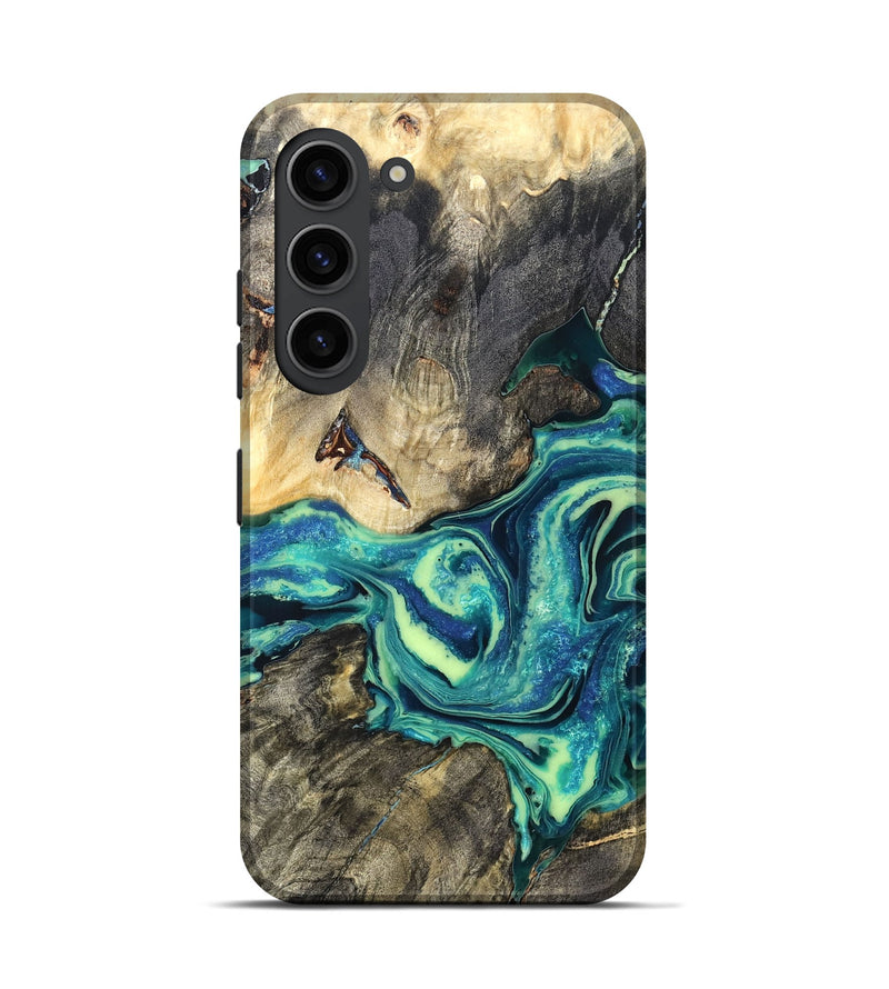 Galaxy S23 Wood Live Edge Phone Case - Bernard (Blue, 822164)