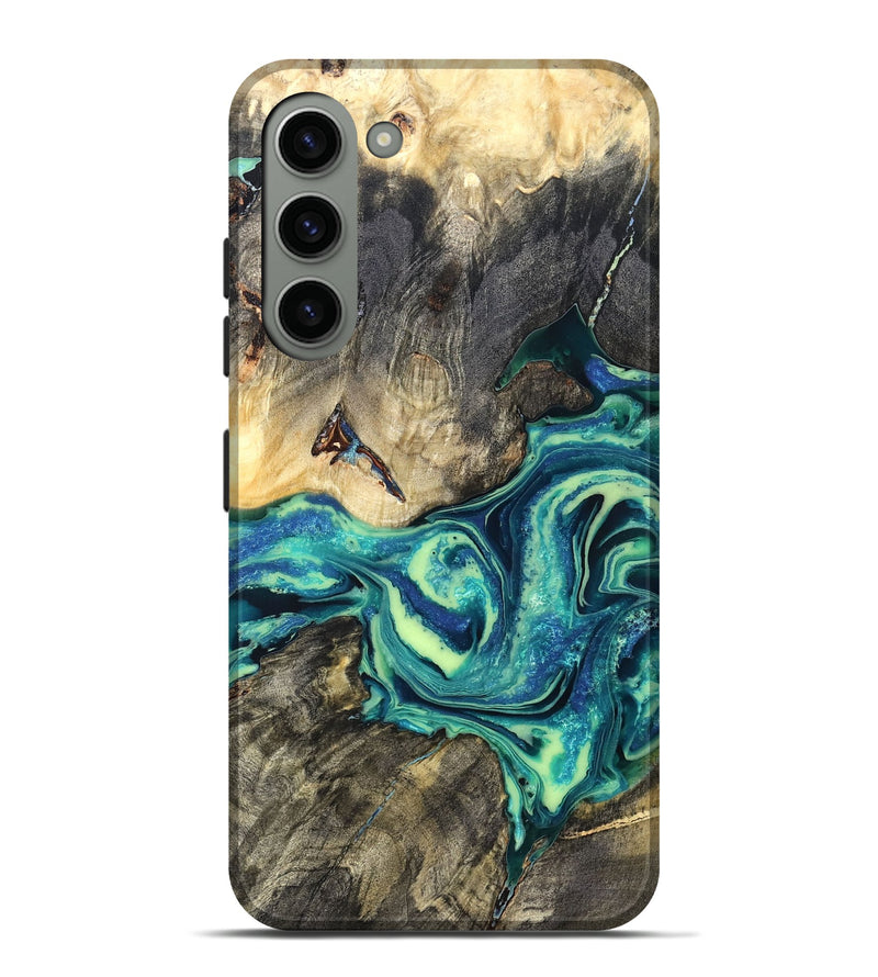 Galaxy S23 Plus Wood Live Edge Phone Case - Bernard (Blue, 822164)