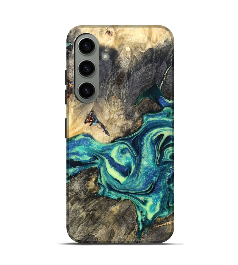 Galaxy S24 Wood Live Edge Phone Case - Bernard (Blue, 822164)