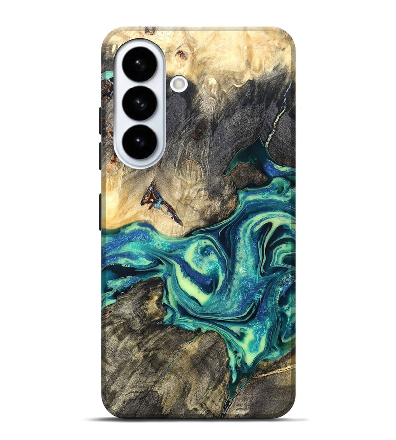 Galaxy S26 Plus Wood Live Edge Phone Case - Bernard (Blue, 822164)
