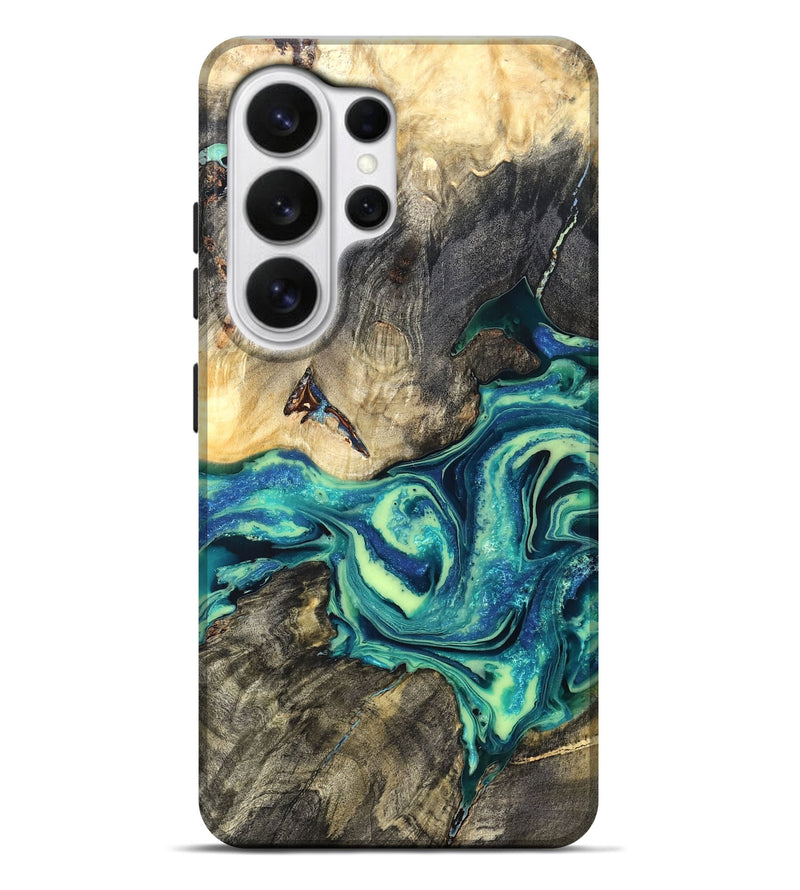 Galaxy S26 Ultra Wood Live Edge Phone Case - Bernard (Blue, 822164)