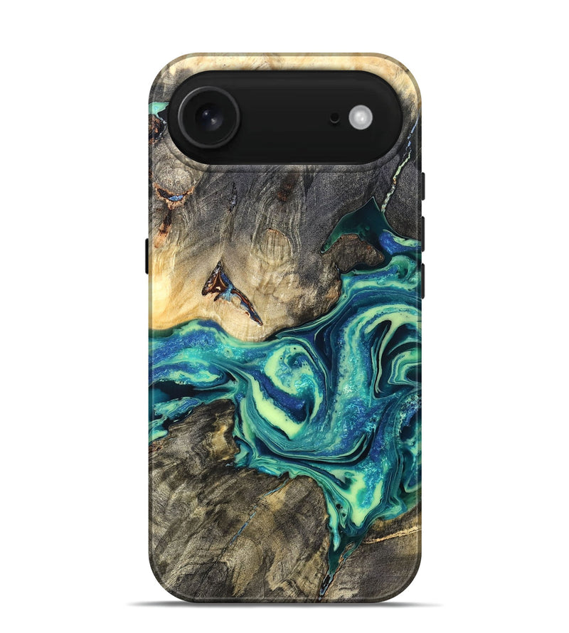 iPhone 17 Air Wood Live Edge Phone Case - Bernard (Blue, 822164)
