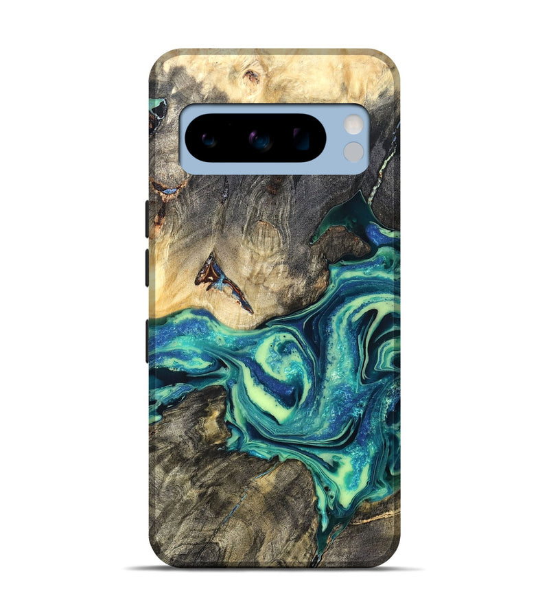 Pixel 8 Pro Wood Live Edge Phone Case - Bernard (Blue, 822164)