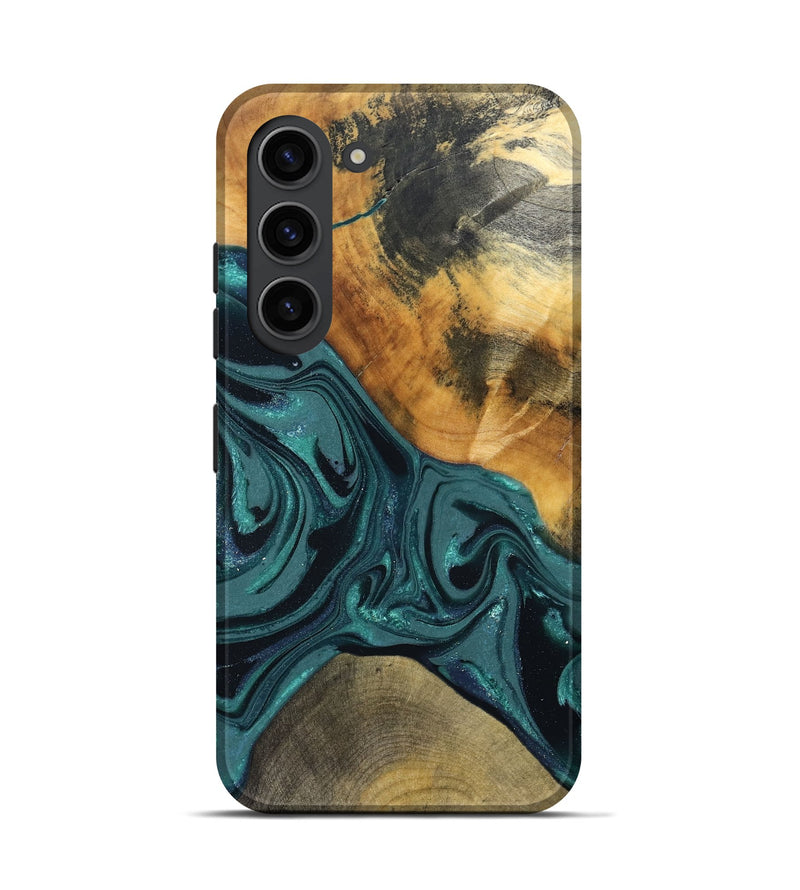 Galaxy S23 Wood Live Edge Phone Case - Miya (Green, 822165)