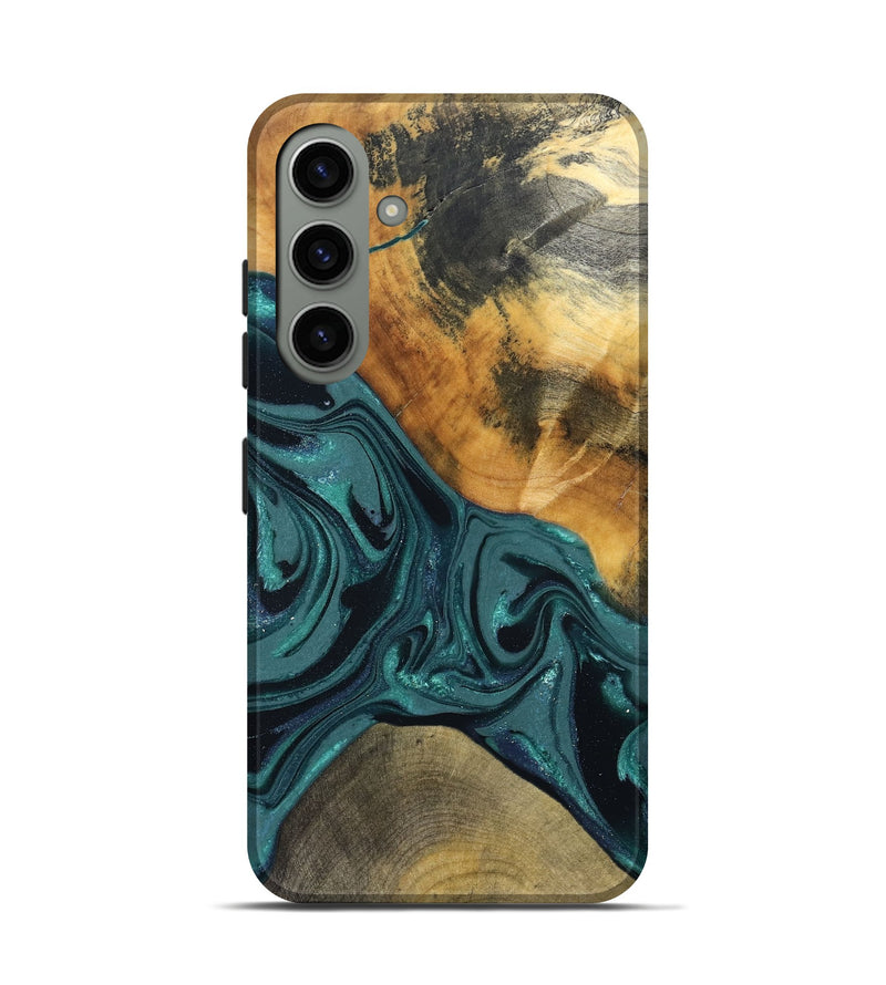 Galaxy S24 Wood Live Edge Phone Case - Miya (Green, 822165)