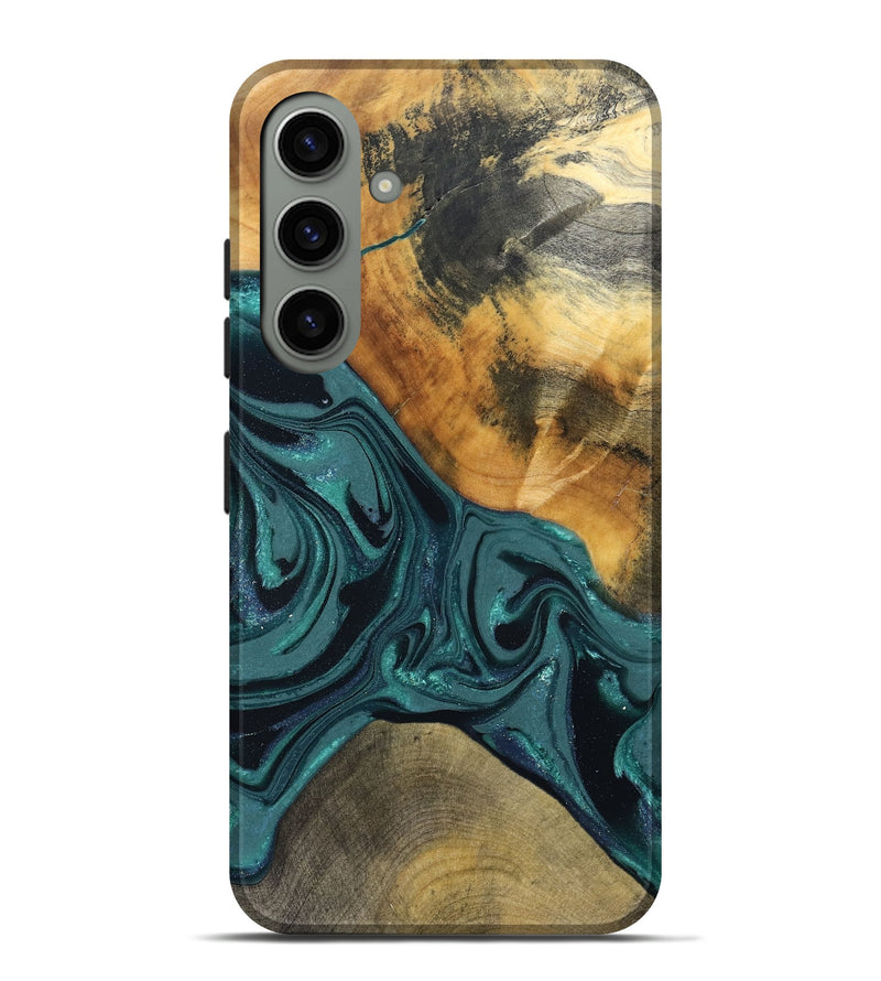 Galaxy S24 Plus Wood Live Edge Phone Case - Miya (Green, 822165)