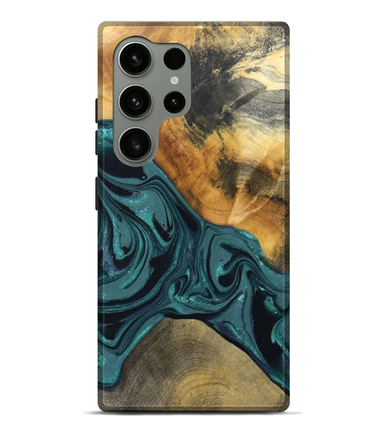 Galaxy S24 Ultra Wood Live Edge Phone Case - Miya (Green, 822165)