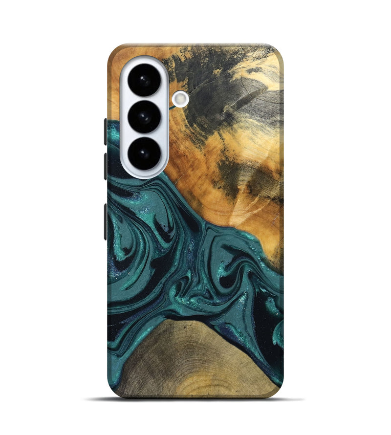 Galaxy S26 Wood Live Edge Phone Case - Miya (Green, 822165)