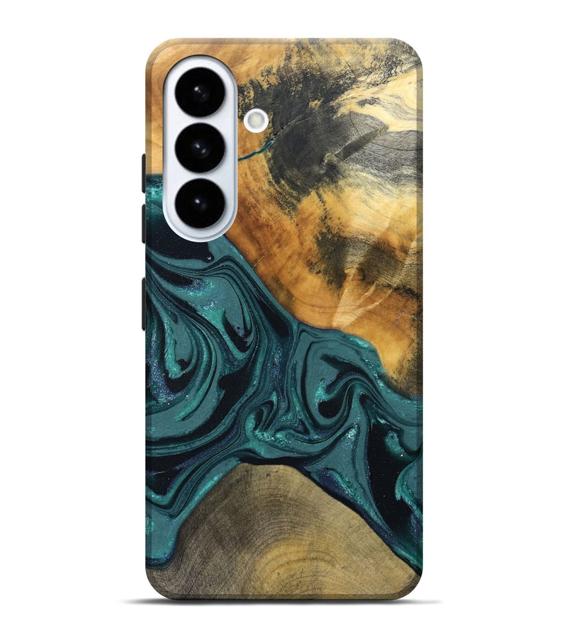 Galaxy S26 Plus Wood Live Edge Phone Case - Miya (Green, 822165)