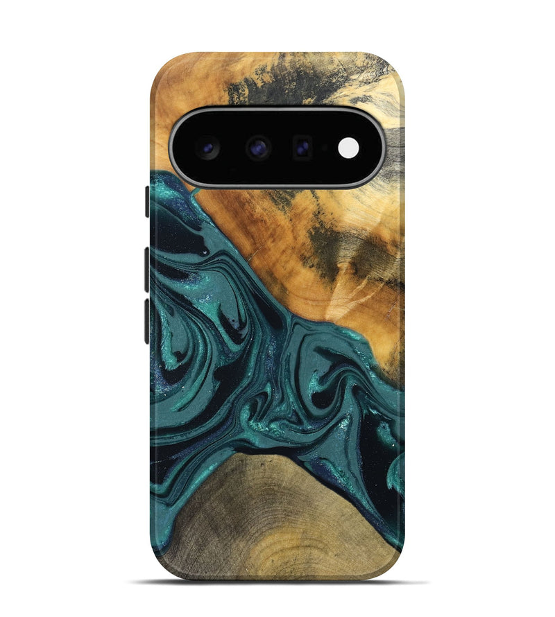 Pixel 11 Wood Live Edge Phone Case - Miya (Green, 822165)