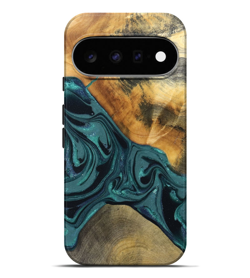 Pixel 11 Pro XL Wood Live Edge Phone Case - Miya (Green, 822165)
