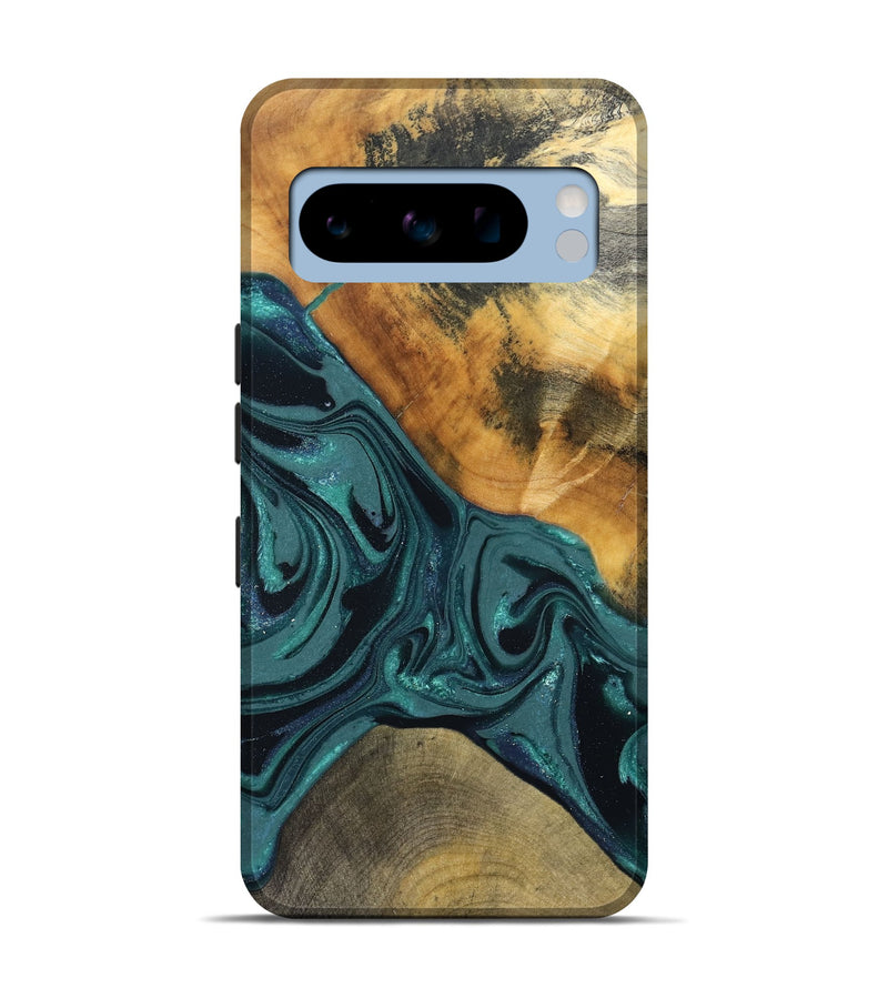 Pixel 8 Pro Wood Live Edge Phone Case - Miya (Green, 822165)