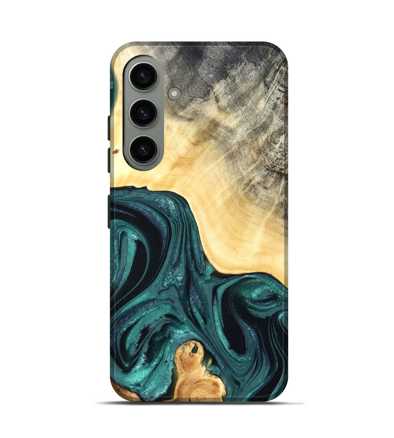Galaxy S24 Wood Live Edge Phone Case - Adriel (Green, 822168)