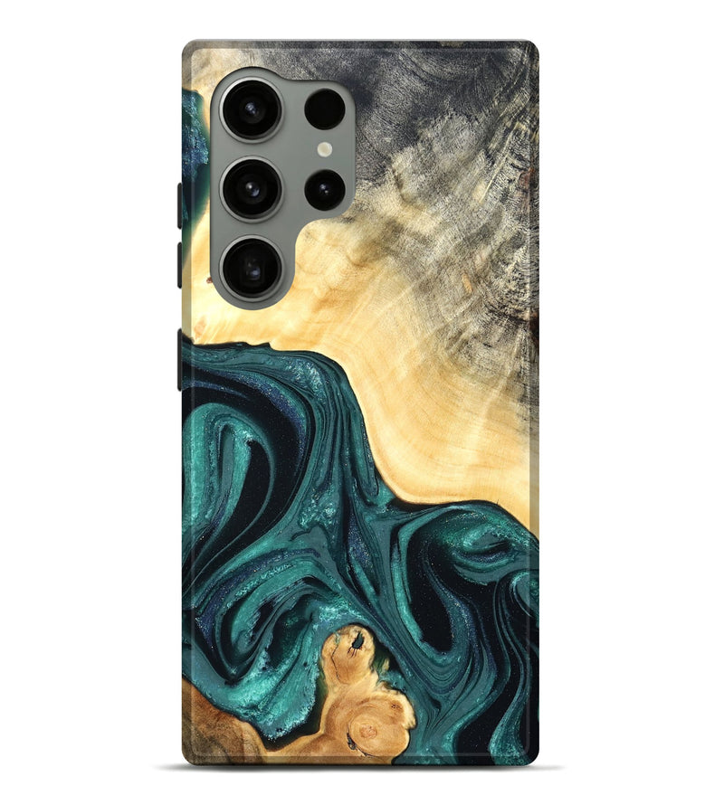 Galaxy S24 Ultra Wood Live Edge Phone Case - Adriel (Green, 822168)