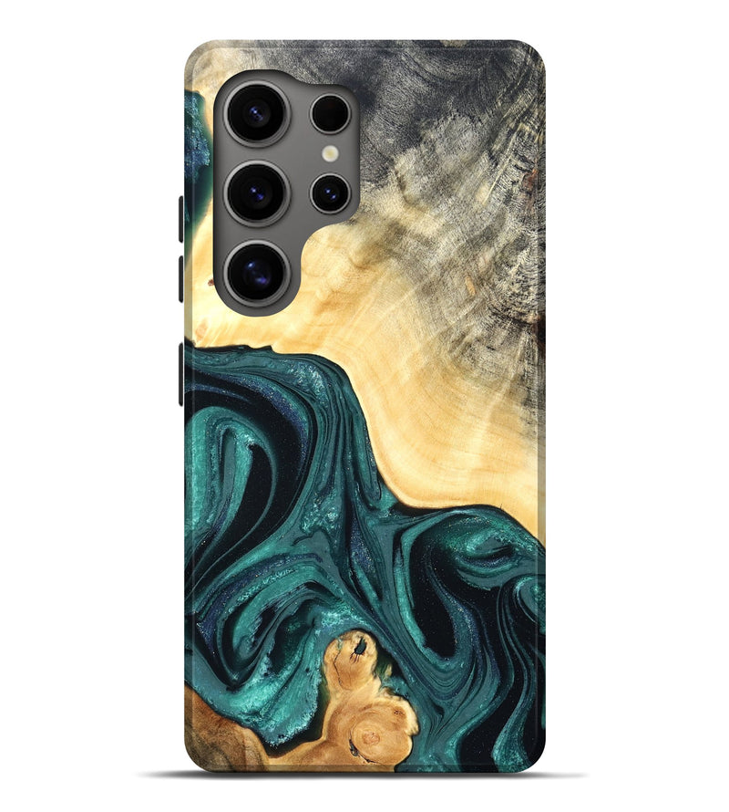Galaxy S25 Ultra Wood Live Edge Phone Case - Adriel (Green, 822168)