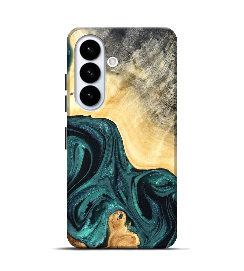 Galaxy S26 Wood Live Edge Phone Case - Adriel (Green, 822168)