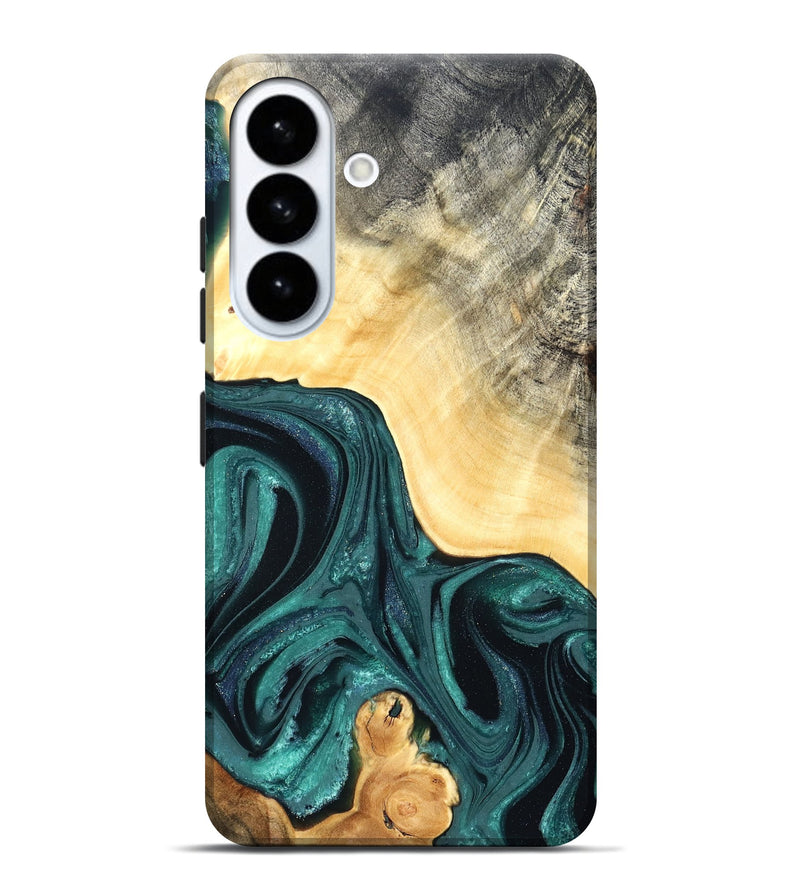 Galaxy S26 Plus Wood Live Edge Phone Case - Adriel (Green, 822168)