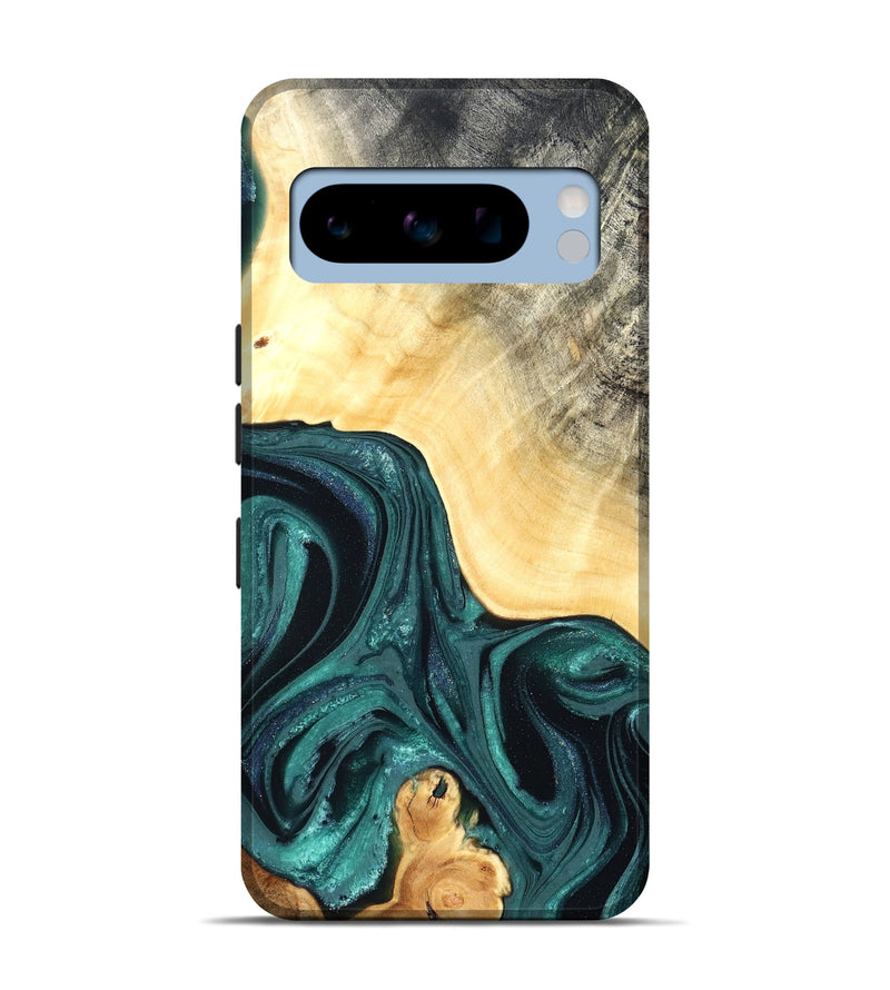 Pixel 8 Pro Wood Live Edge Phone Case - Adriel (Green, 822168)