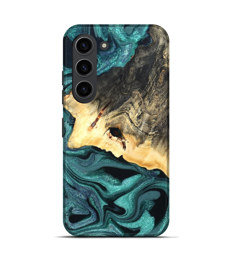 Galaxy S23 Wood Live Edge Phone Case - Carl (Green, 822169)
