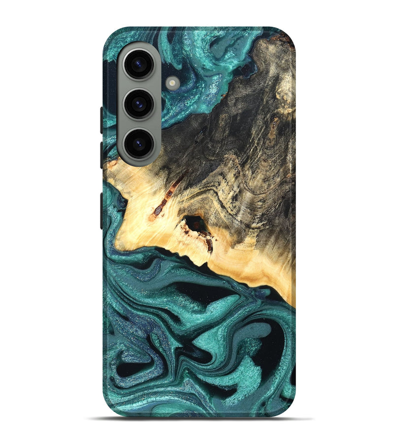 Galaxy S24 Plus Wood Live Edge Phone Case - Carl (Green, 822169)