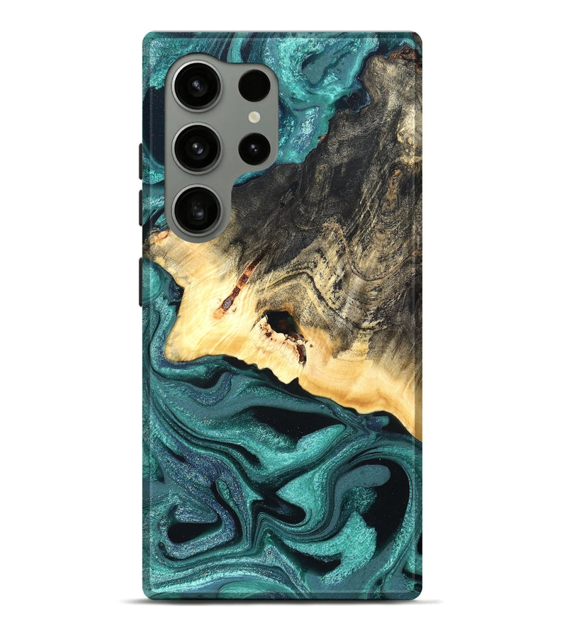Galaxy S24 Ultra Wood Live Edge Phone Case - Carl (Green, 822169)