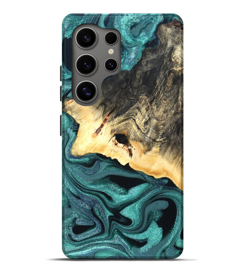 Galaxy S25 Ultra Wood Live Edge Phone Case - Carl (Green, 822169)