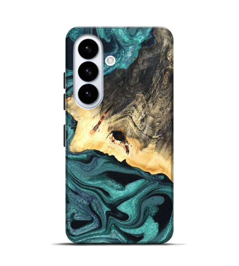 Galaxy S26 Wood Live Edge Phone Case - Carl (Green, 822169)